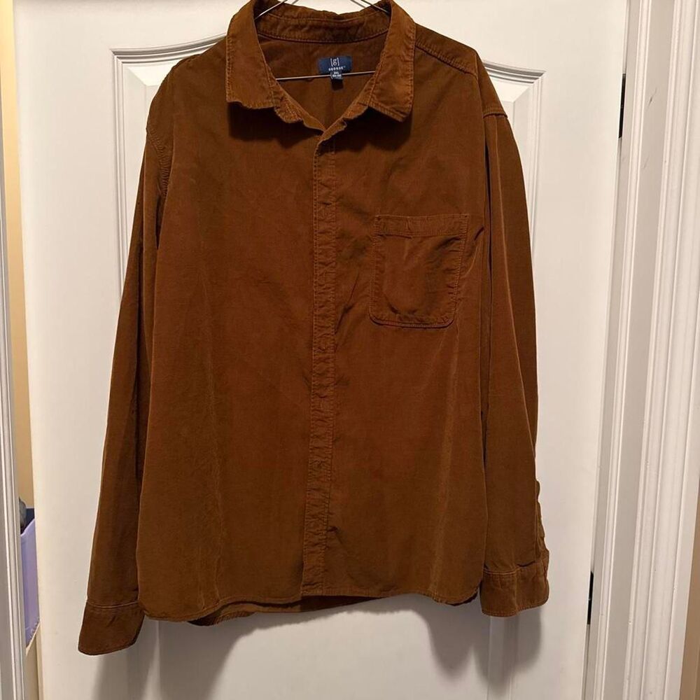 George Men's Brown and Orange Shirt
